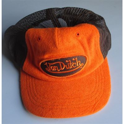 casquette von dutch noir et orange homme femme rock usa