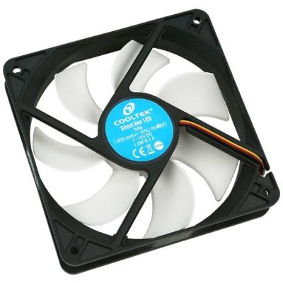 Cooltek - ventilateur 120mm - 63 cfm - 16 db - silent fan 120 - 1200 rpm ct120bw