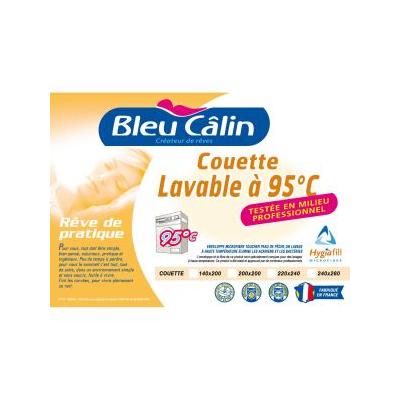 Bleu calin couette lavable à 95°c 240x260cm
