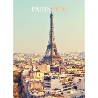 Calendrier mural déco 29x39 cm Paris 2020 Draeger la carterie Multicolore