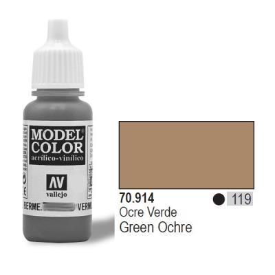 Vallejo acrylic model color - green ochre - val914 vall-70914