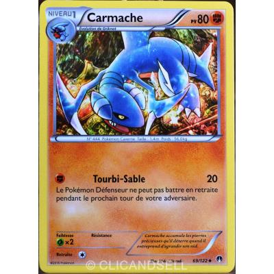POKEMON carte Pok&eacute;mon 69/122 Carmache 80 PV XY - Rupture Turbo NEUF FR 