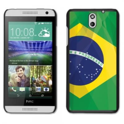 Coque noire pour HTC Desire 610 motif drapeau Brésil