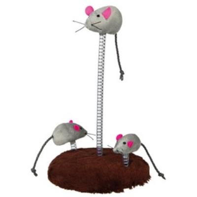 Meilleurs prix pour Jouet Sur Ressort Mouse Family, Ø 15 × 22 Cm - 4070 - Mon Animalerie