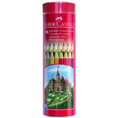 FABER-CASTELL LOT DE 36 CRAYONS DE COULEUR BOÎTE RONDE