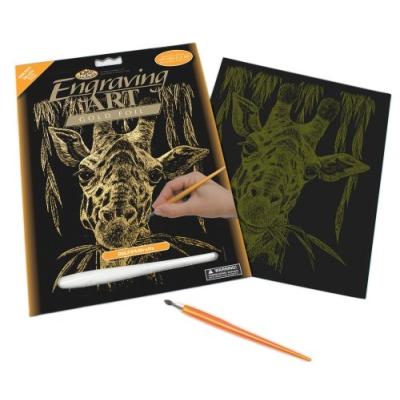 ROYAL & LANGNICKEL GOLF24 GRAVURE D'ART DORÉE TAILLE A4 GIRAFE