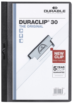 Duraclip - Chemise Duraclip A4 Dos 3cm Noir