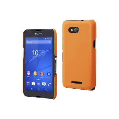 Muvit MFX Soft Touch - Achterzijde behuizing voor mobiele telefoon - polycarbonaat - oranje - voor Sony XPERIA E4g
