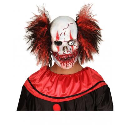 Masque clown tête de mort cheveux
