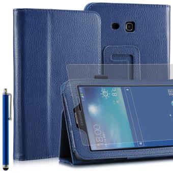 Pochette pour Samsung Galaxy Tab 3 Lite 7' T110/T111 + Protection ecran + Stylet - Bleu marine