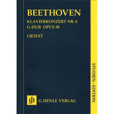 Partitions classique HENLE VERLAG BEETHOVEN L.V. - CONCERTO FOR PIANO AND ORCHESTRA NO. 4 G MAJOR OP. 58 Piano