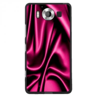 Coque souple pour Microsoft Lumia 950 avec impression Motifs soie drapée rose