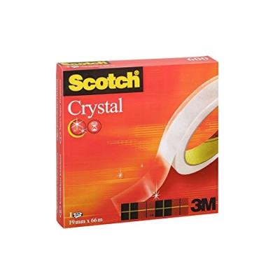 3M Scotch ruban adhésif Crystal Clear 600, 19 mm x 66 mm,