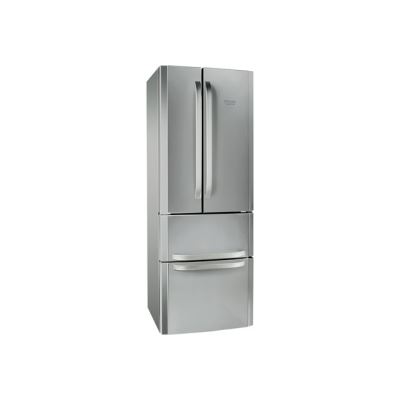Hotpoint Quadrio E4D AA X C - réfrigérateur/congélateur - style français - pose libre - inox