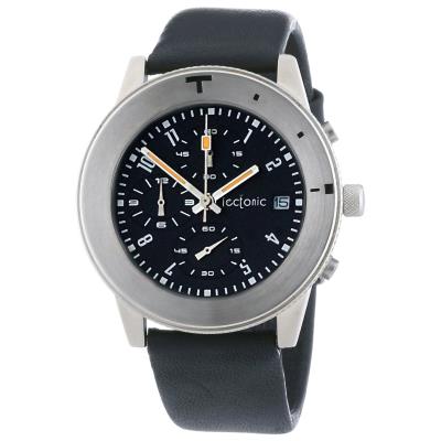 Montre Tectonic en Cuir Noir/41-6902-44