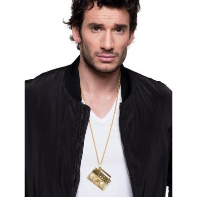 Collier doré poste de radio 80's adulte