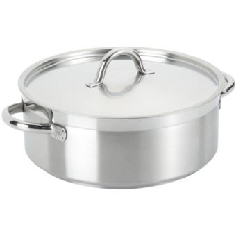 Lacor 54032 Faitout Chef Luxe 32 Cm - 10 L Inox 18/10 Fond Sandwich Induction - Qualité Professionnelle