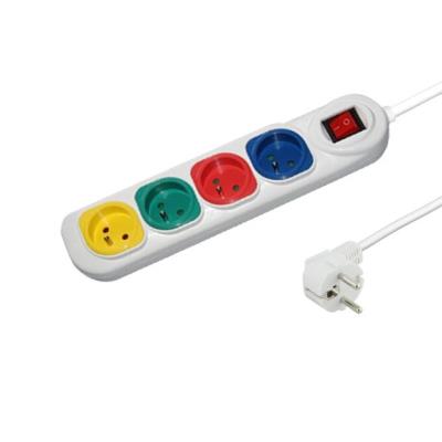 Esperanza power strip 4 sockets switch sécurité câble de 1,5 m colorée elk103 - 5901299913826
