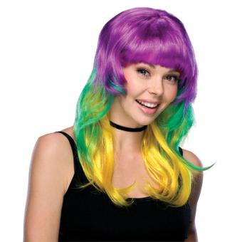 perruque multicolore