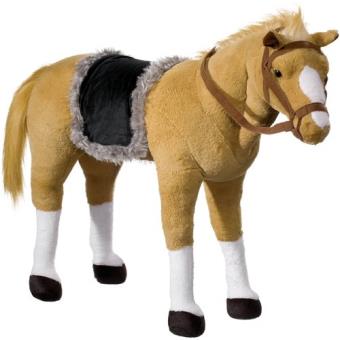 cheval porteur peluche