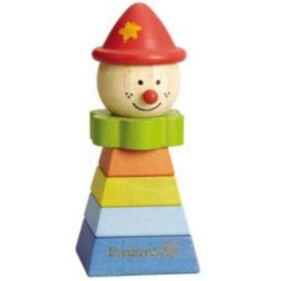 EVEREARTH - EE33268 - JOUET DE PREMIER AGE - CLOWN EN BOIS À ASSEMBLER - CHAPEAU ROUGE