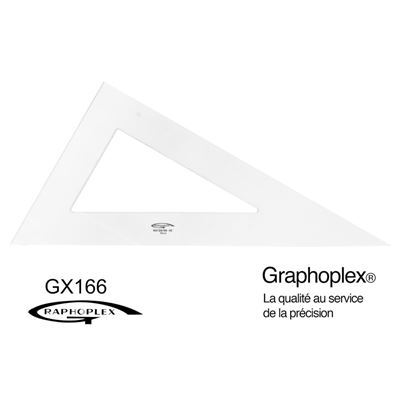 Equerre 60° 3 bords droits 50 cm - graphoplex