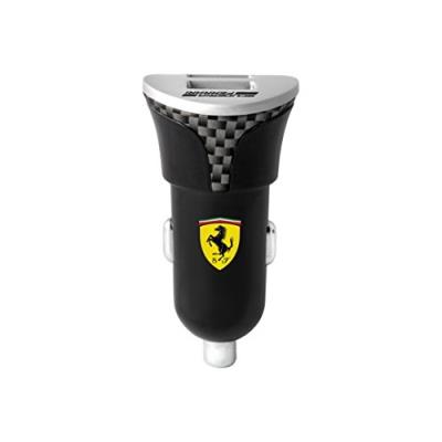 Ferrari 2 en 1 chargeur allume-cigare micro usb avec adaptateur foudre pour smartphone noir