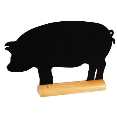 Silhouette de table en bois cochon