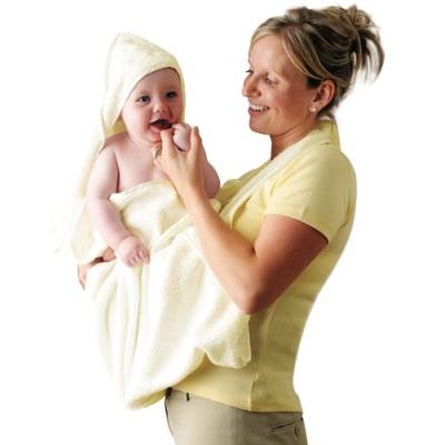 CLEVAMAMA - SERVIETTE DE BAIN - MAMAN ET BÉBÉ - CRÈME