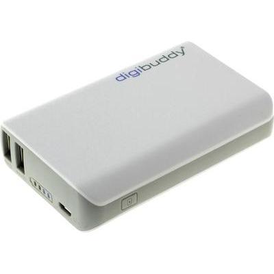 Batterie de secours mobile powerbank digibuddy db- 6610 6600 mah blanc 8008122