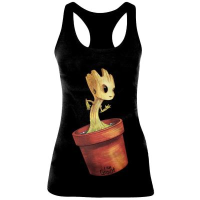 GUARDIANS OF THE GALAXY - T-Shirt Top Tank Baby Groot Dancing (XL)