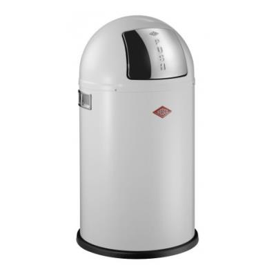 Poubelle à clapet Pushboy blanche 22 L