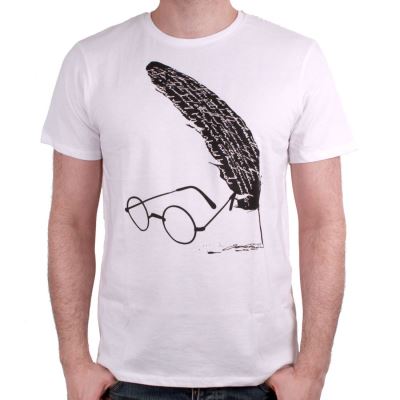 Tshirt Harry Potter - Plume Magic - Blanc - S