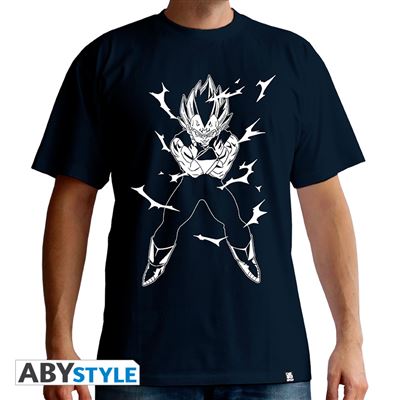 DRAGON BALL - T-Shirt DBZ/Vegeta homme MC navy - basic (M)