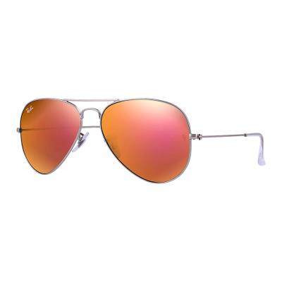 Ray-ban aviator large flash argent brun rose mirroité - medium-large