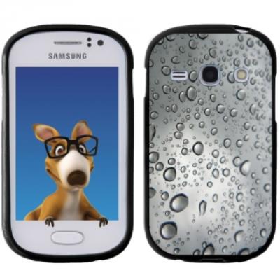 Coque Souple en gel noir pour Galaxy Fame avec impression Motifs gouttes d'eau