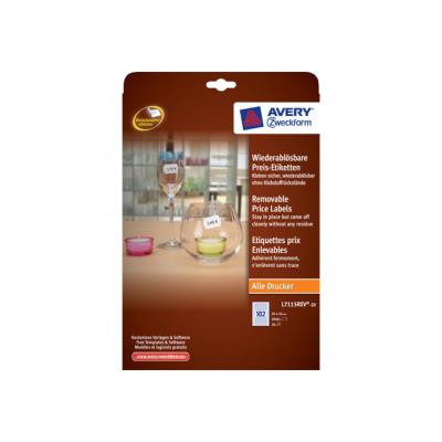 Avery Zweckform Removable Price Lables - etiketten - 2040 etiket(ten)