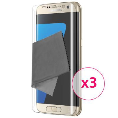 Caseink - Films de protection Transparents Ultra Clear HD pour Samsung Galaxy S7 Edge SM-G935 Full Cover TPU 3H HD [ Pack de 3 ]