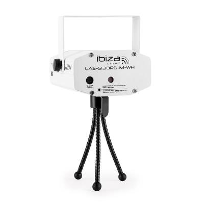 Ibiza Firefly Effet Mini laser Multipoint sur pied 130mW -blanc