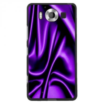 Coque souple pour Microsoft Lumia 950 avec impression Motifs soie drapée mauve