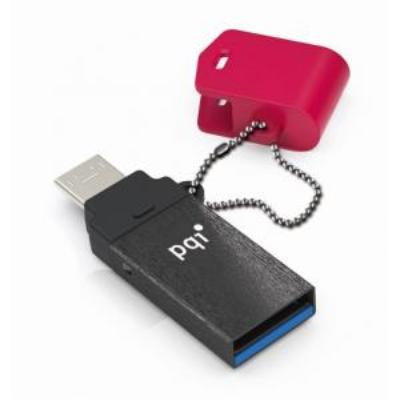 PQI Clé USB - 6001-064GR2001 - 64GB Connect 301 OTG USB Flash Drive - USB3.0 Red Edition