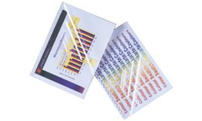 GBC - couverture pour reliure HiClear, format A4, PVC, 0,15 mm, transparent pqt 50