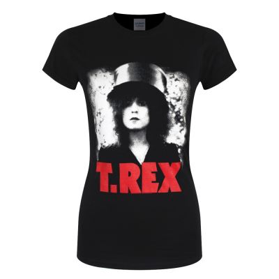 T Rex T-Shirt Bolan Slider Femme Noir