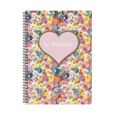 Les Cakes de Bertrand - Cahier Spirales A4 - 148 pages Lignées Coeur Le Bonheur