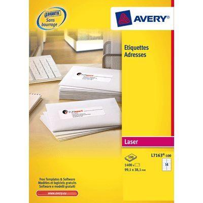 Avery - Etiquette Laser 063,5x046,6 - Boite De 1800