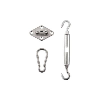 Kit de fixation de toile solaire - 3 pièces - Acier inoxydable