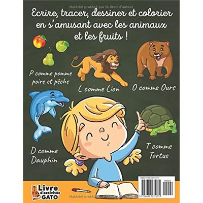 Cahier d'Ecriture Maternelle CP 3-6 ans: : apprendre à écrire - apprendre  l'alphabet - coloration - pour les enfants - 122 pages (French Edition)