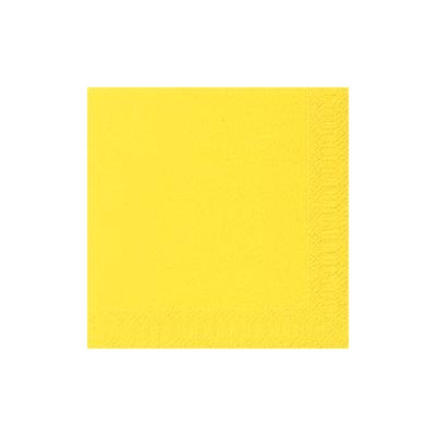 DUNI Serviettes Jetables Jaunes  3 Plis 33 X 33 Cm Lot 20