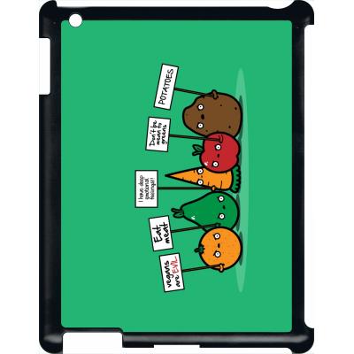 Coque pour apple ipad 3 funny vegan c est le mal