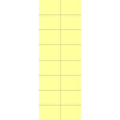 Kores universaletiketten jet dencre, imprimante laser et copieur 105 x 37 mm - 100 notes (jaune) l10537ge